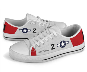 P-51C "Little Florence" of Lt Col Leo Gray Low Top Canvas Shoes